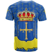 Asturias Flag T Shirt Autonomous Community of Spain - Wonder Print Shop