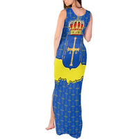 Asturias Flag Tank Maxi Dress Autonomous Community of Spain - Wonder Print Shop