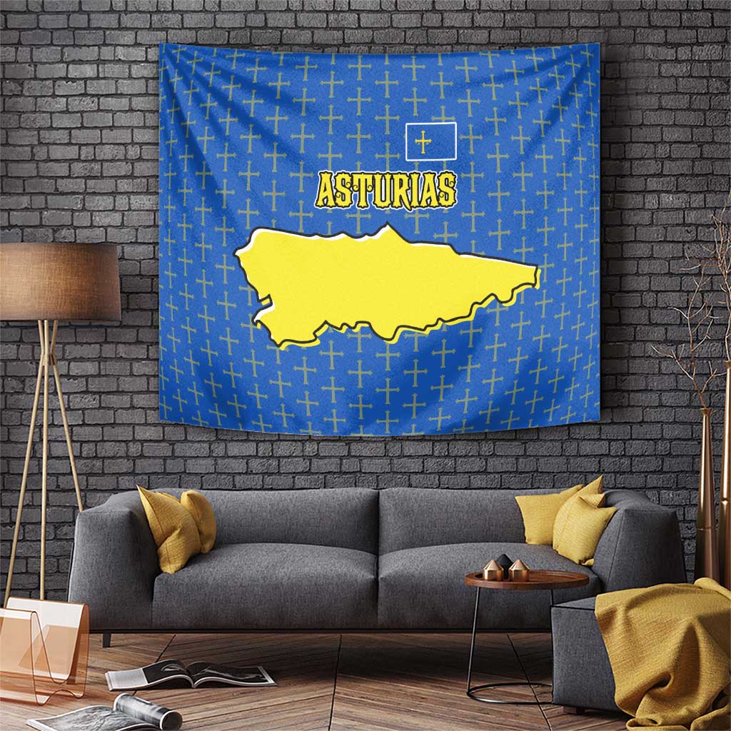 Asturias Flag Tapestry Autonomous Community of Spain - Wonder Print Shop