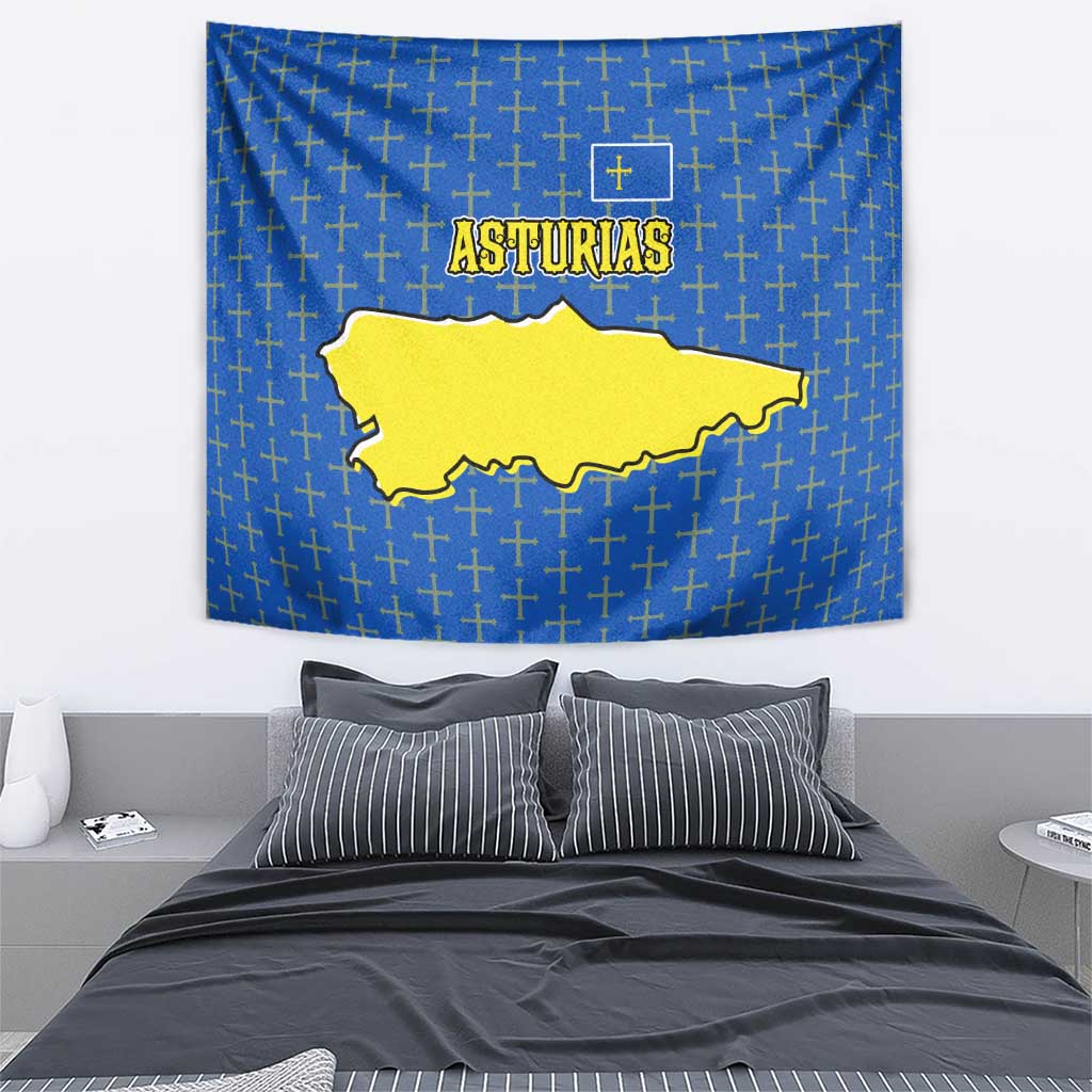 Asturias Flag Tapestry Autonomous Community of Spain - Wonder Print Shop