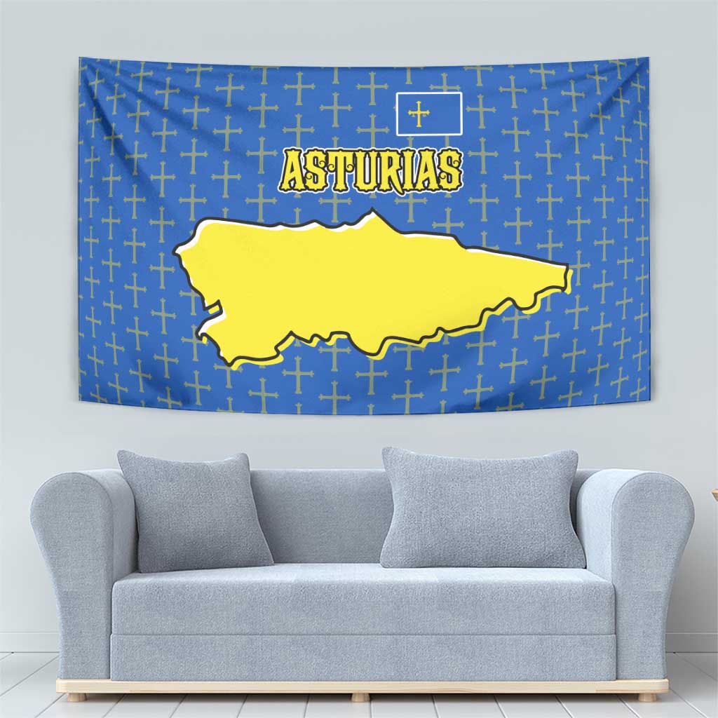 Asturias Flag Tapestry Autonomous Community of Spain - Wonder Print Shop