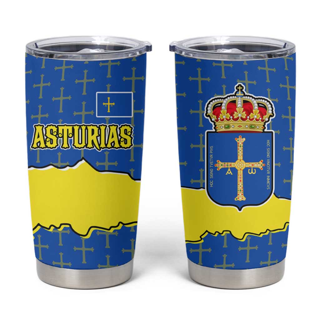 Asturias Flag Tumbler Cup Autonomous Community of Spain - Wonder Print Shop