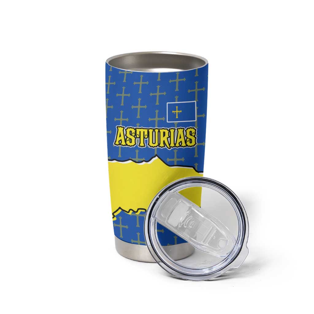 Asturias Flag Tumbler Cup Autonomous Community of Spain - Wonder Print Shop