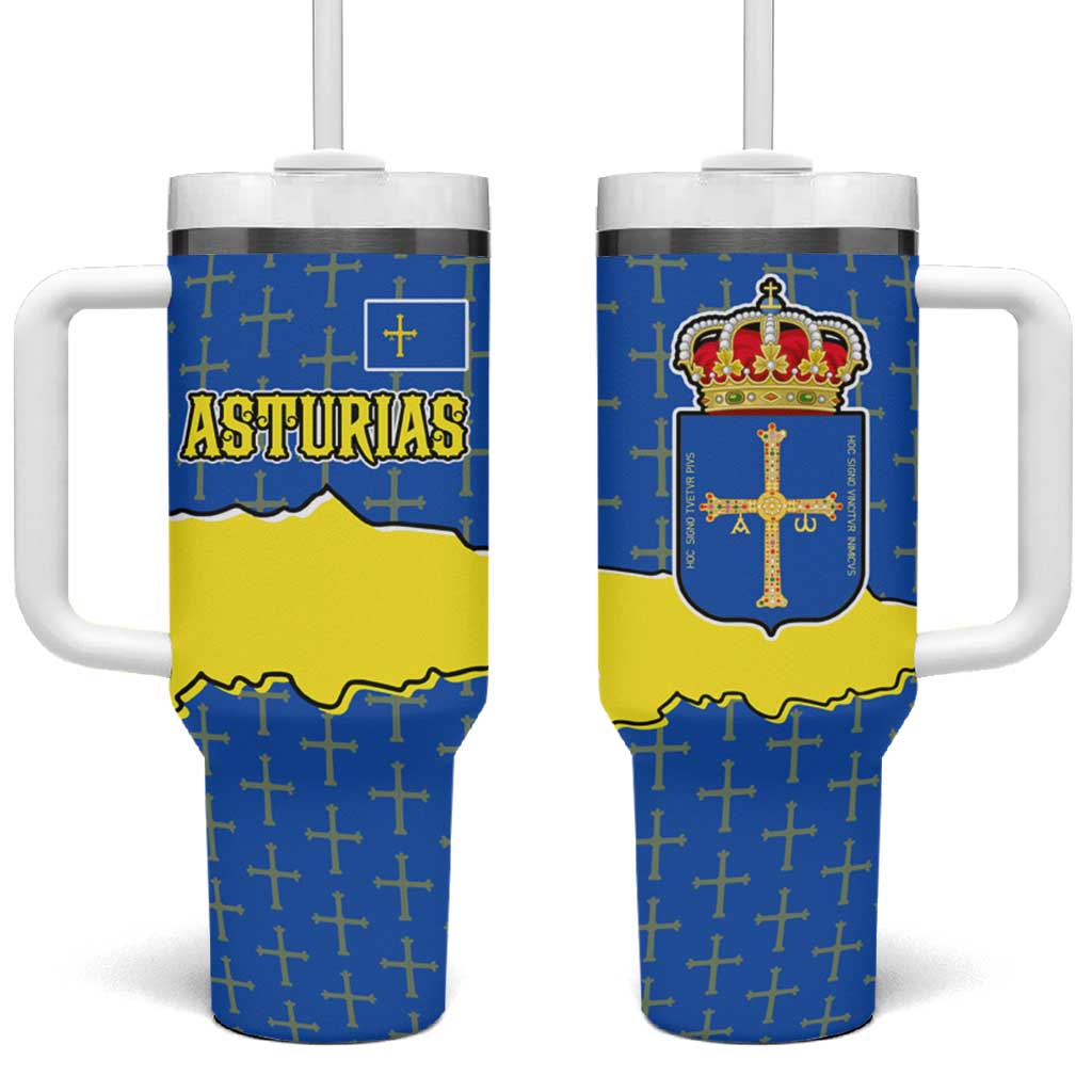 Asturias Flag Tumbler With Handle Autonomous Community of Spain - Wonder Print Shop