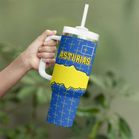 Asturias Flag Tumbler With Handle Autonomous Community of Spain - Wonder Print Shop