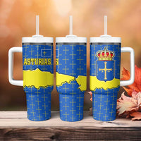 Asturias Flag Tumbler With Handle Autonomous Community of Spain - Wonder Print Shop