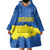 Asturias Flag Wearable Blanket Hoodie Autonomous Community of Spain - Wonder Print Shop