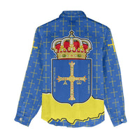 Asturias Flag Women Casual Shirt Autonomous Community of Spain - Wonder Print Shop