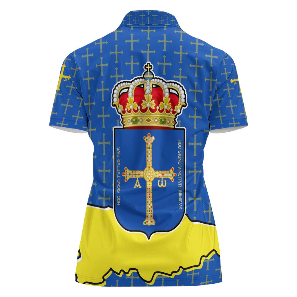 Asturias Flag Women Polo Shirt Autonomous Community of Spain - Wonder Print Shop