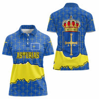 Asturias Flag Women Polo Shirt Autonomous Community of Spain - Wonder Print Shop