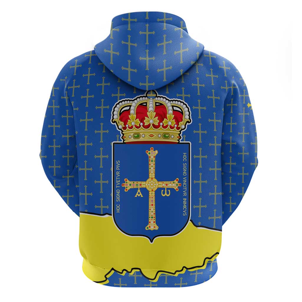 Asturias Flag Zip Hoodie Autonomous Community of Spain - Wonder Print Shop