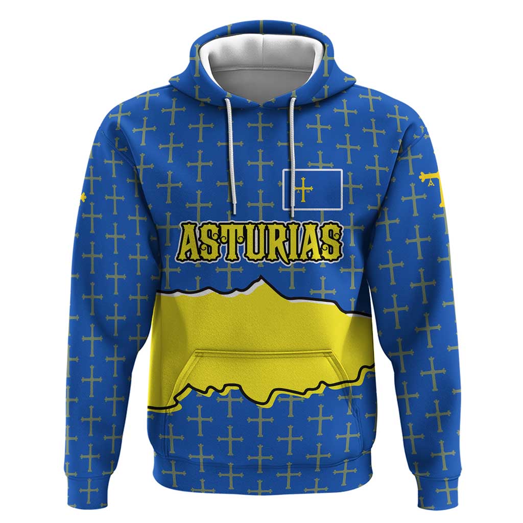 Asturias Flag Zip Hoodie Autonomous Community of Spain - Wonder Print Shop