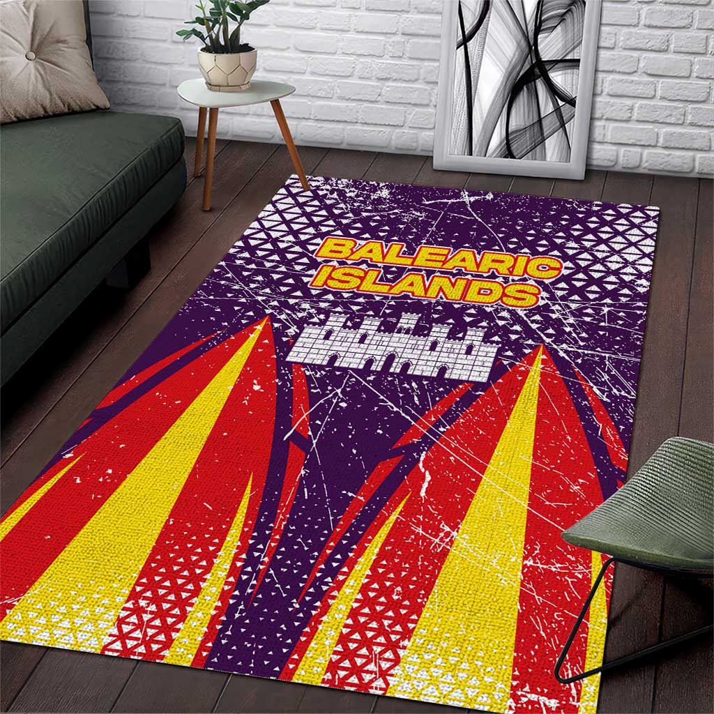 Balearic Islands Flag Area Rug Autonomous Community of Spain - Wonder Print Shop