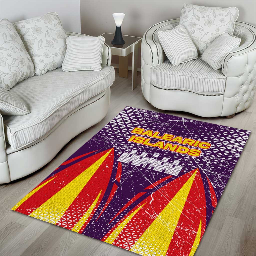 Balearic Islands Flag Area Rug Autonomous Community of Spain - Wonder Print Shop