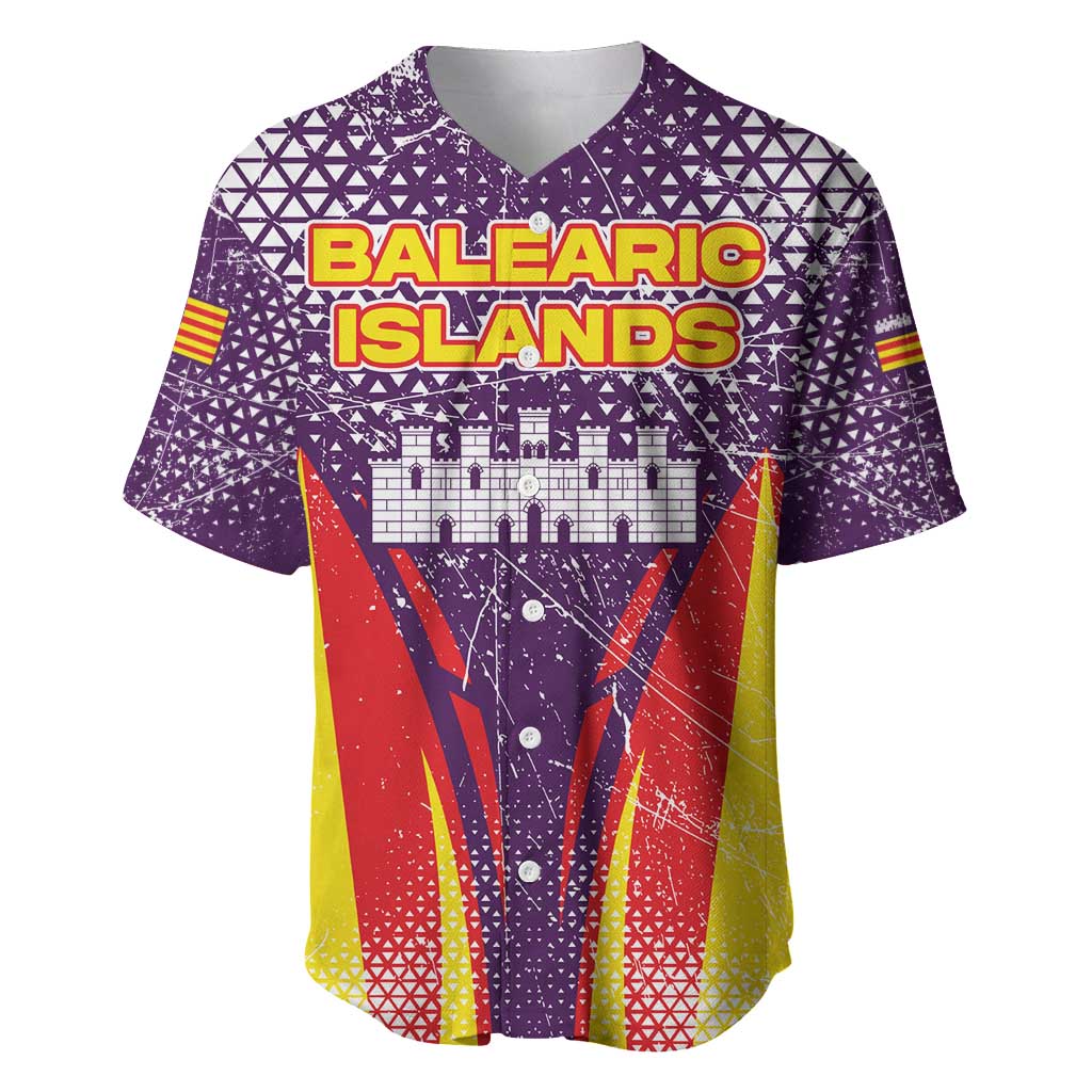 Balearic Islands Flag Baseball Jersey Autonomous Community of Spain - Wonder Print Shop