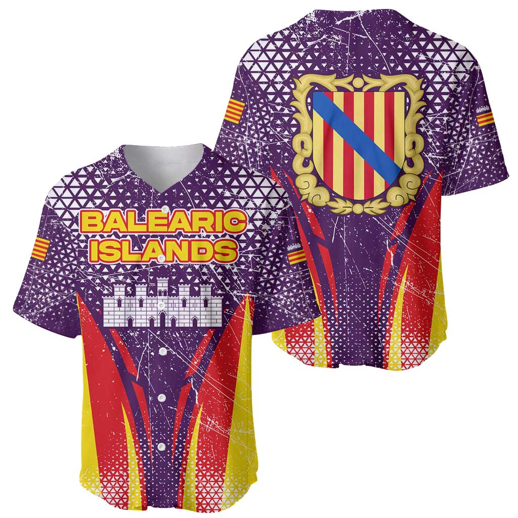 Balearic Islands Flag Baseball Jersey Autonomous Community of Spain - Wonder Print Shop