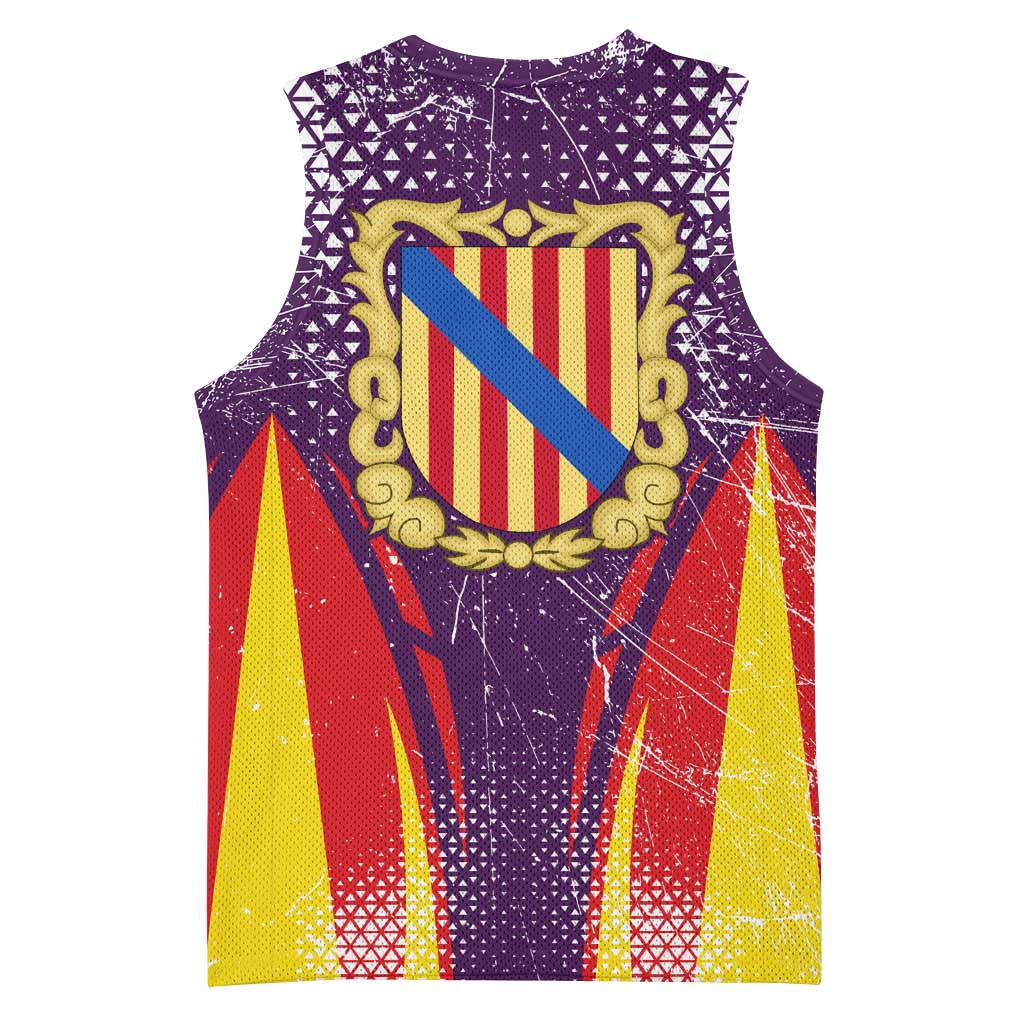 Balearic Islands Flag Basketball Jersey Autonomous Community of Spain - Wonder Print Shop