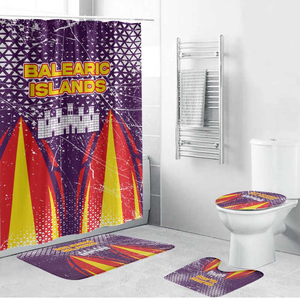 Balearic Islands Flag Bathroom Set Autonomous Community of Spain - Wonder Print Shop