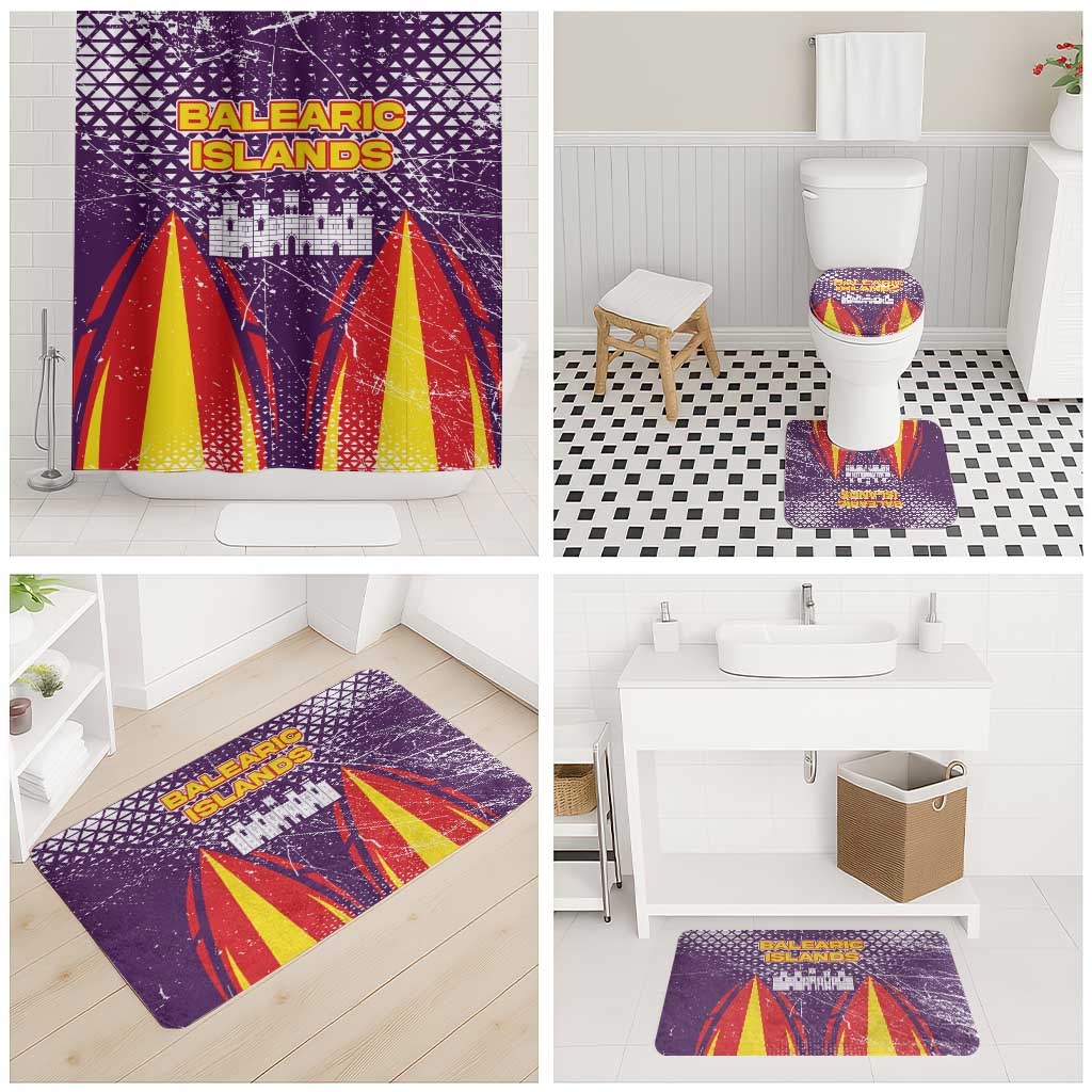 Balearic Islands Flag Bathroom Set Autonomous Community of Spain - Wonder Print Shop