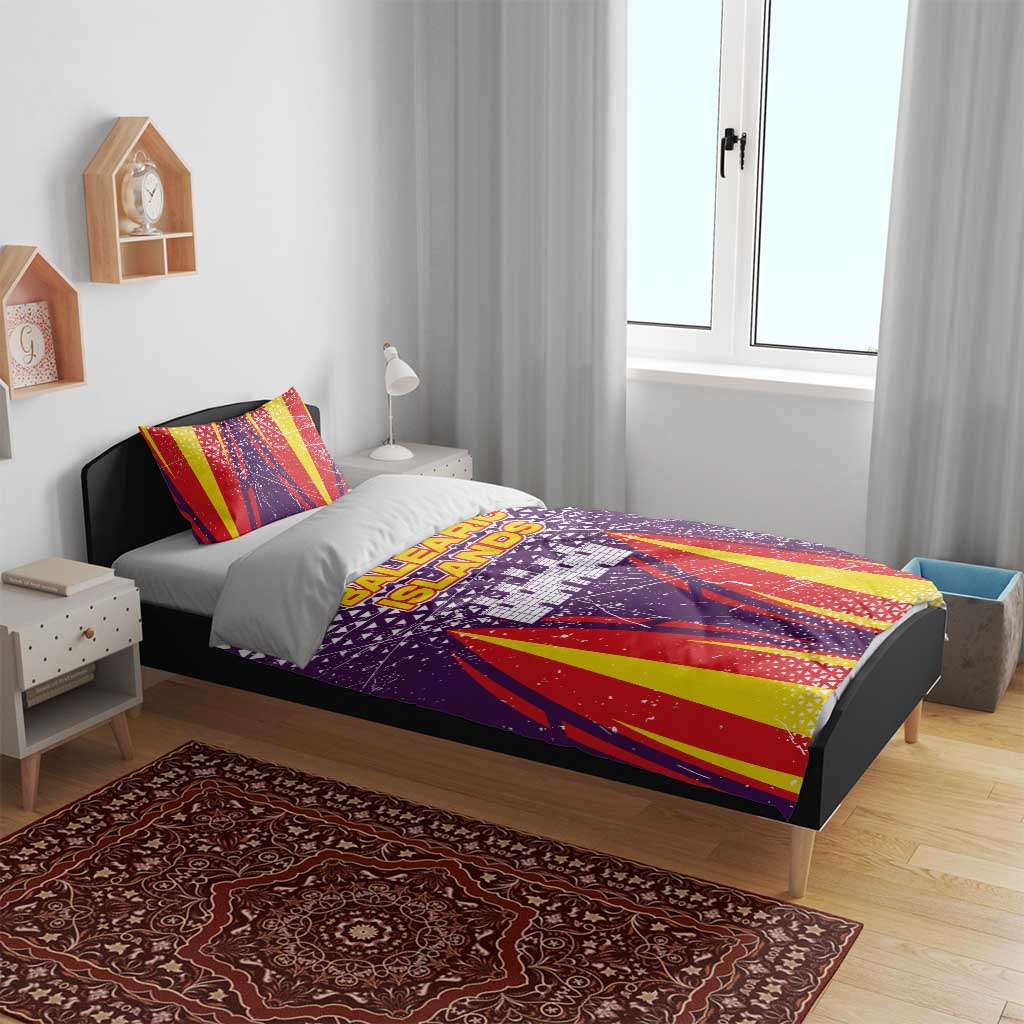 Balearic Islands Flag Bedding Set Autonomous Community of Spain - Wonder Print Shop
