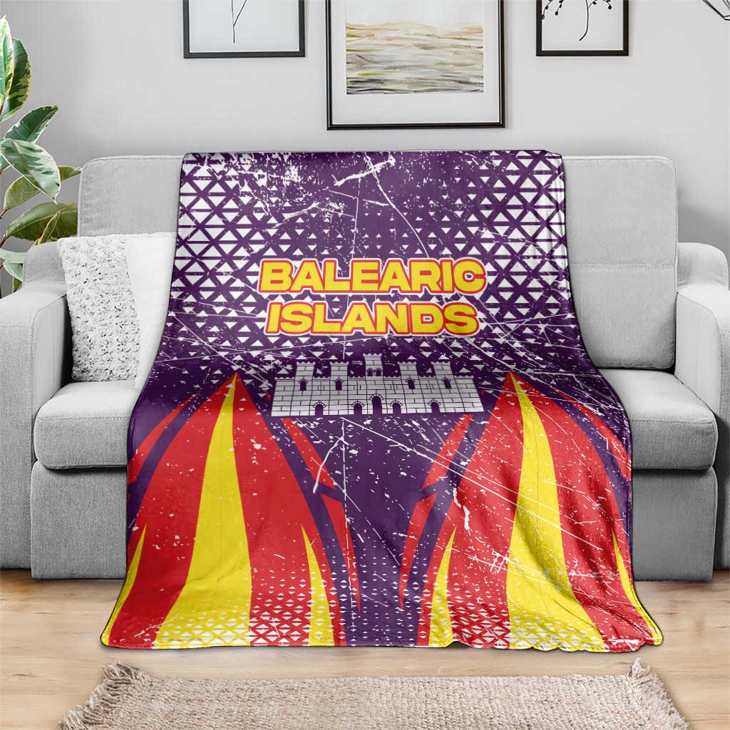 Balearic Islands Flag Blanket Autonomous Community of Spain - Wonder Print Shop