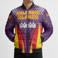 Balearic Islands Flag Bomber Puffer Jacket Autonomous Community of Spain - Wonder Print Shop