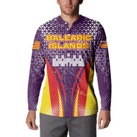 Balearic Islands Flag Button Sweatshirt Autonomous Community of Spain - Wonder Print Shop