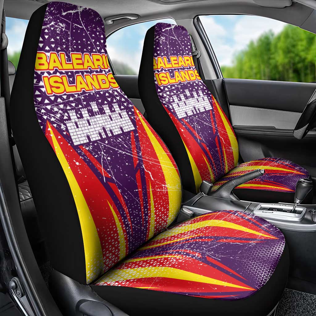 Balearic Islands Flag Car Seat Cover Autonomous Community of Spain - Wonder Print Shop