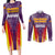 Balearic Islands Flag Couples Matching Long Sleeve Bodycon Dress and Long Sleeve Button Shirt Autonomous Community of Spain - Wonder Print Shop