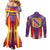 Balearic Islands Flag Couples Matching Mermaid Dress and Long Sleeve Button Shirt Autonomous Community of Spain - Wonder Print Shop