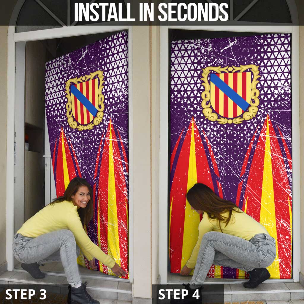 Balearic Islands Flag Door Cover Autonomous Community of Spain - Wonder Print Shop