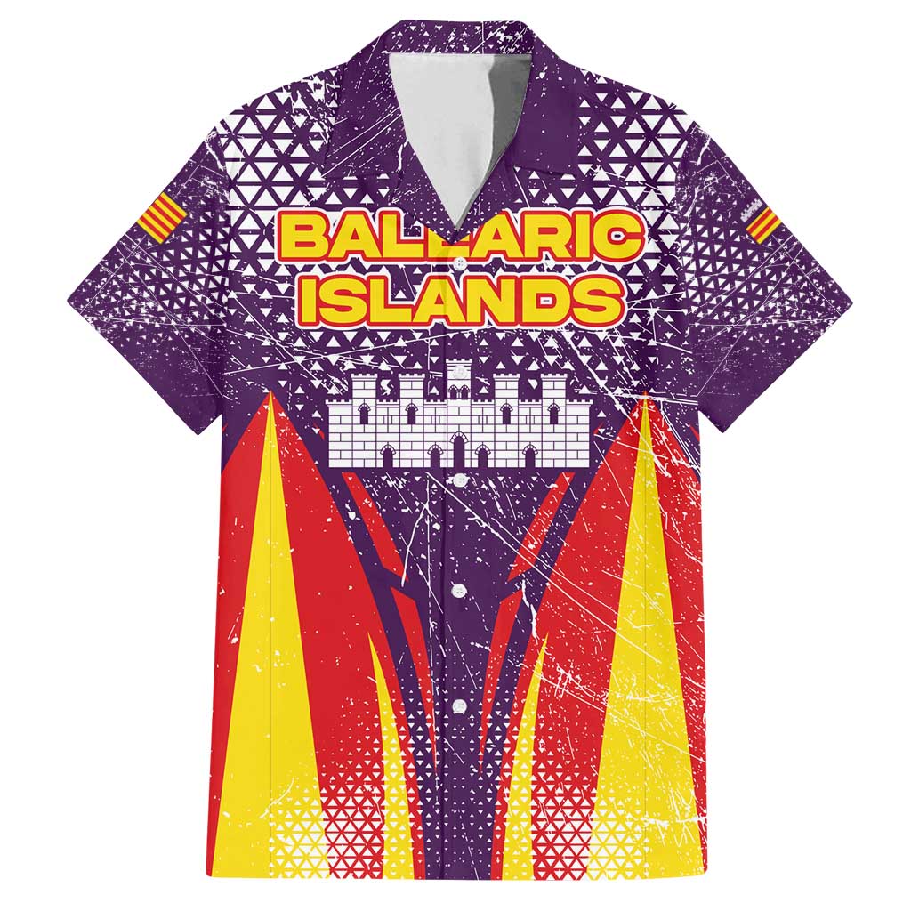 Balearic Islands Flag Family Matching Long Sleeve Bodycon Dress and Hawaiian Shirt Autonomous Community of Spain - Wonder Print Shop