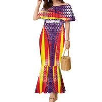 Balearic Islands Flag Family Matching Mermaid Dress and Hawaiian Shirt Autonomous Community of Spain - Wonder Print Shop