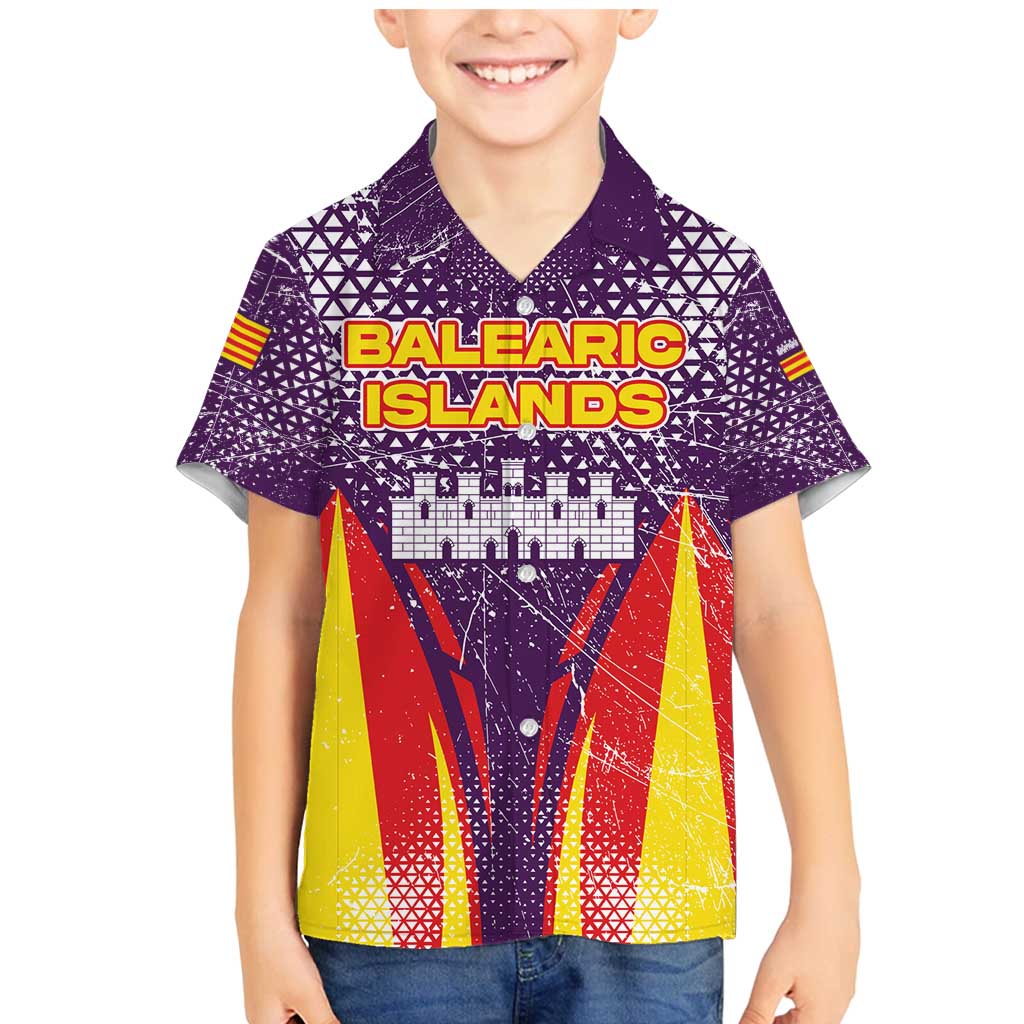 Balearic Islands Flag Family Matching Mermaid Dress and Hawaiian Shirt Autonomous Community of Spain - Wonder Print Shop