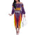 Balearic Islands Flag Family Matching Off The Shoulder Long Sleeve Dress and Hawaiian Shirt Autonomous Community of Spain - Wonder Print Shop