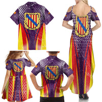 Balearic Islands Flag Family Matching Summer Maxi Dress and Hawaiian Shirt Autonomous Community of Spain - Wonder Print Shop