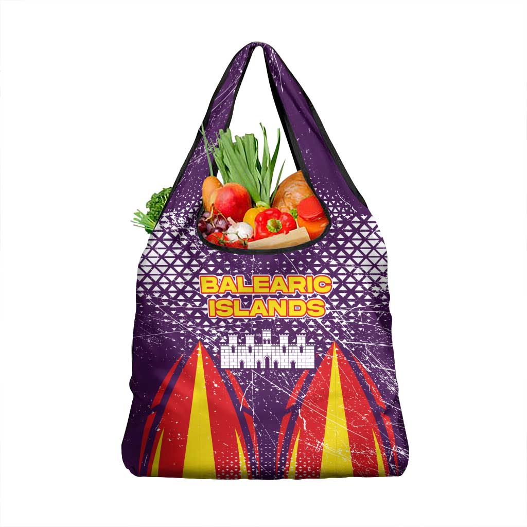 Balearic Islands Flag Grocery Bag Autonomous Community of Spain - Wonder Print Shop