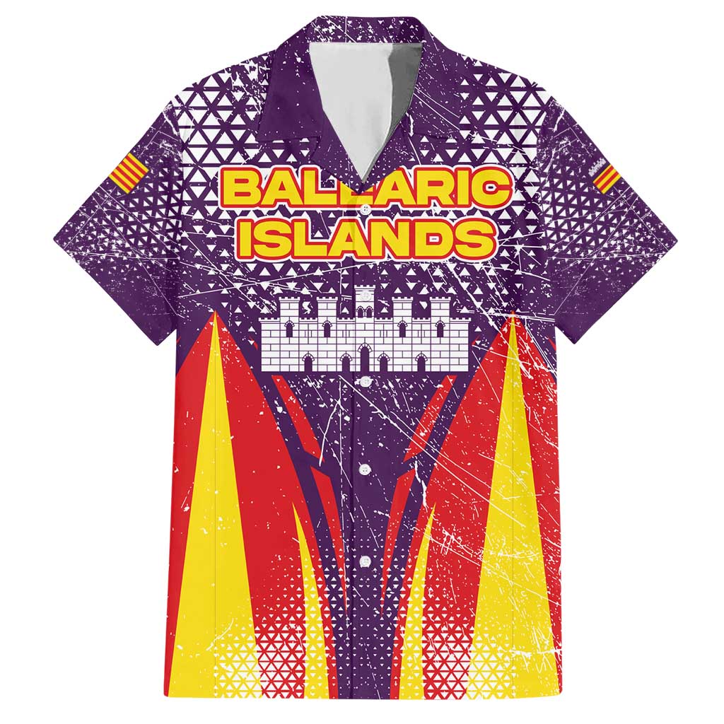 Balearic Islands Flag Hawaiian Shirt Autonomous Community of Spain - Wonder Print Shop