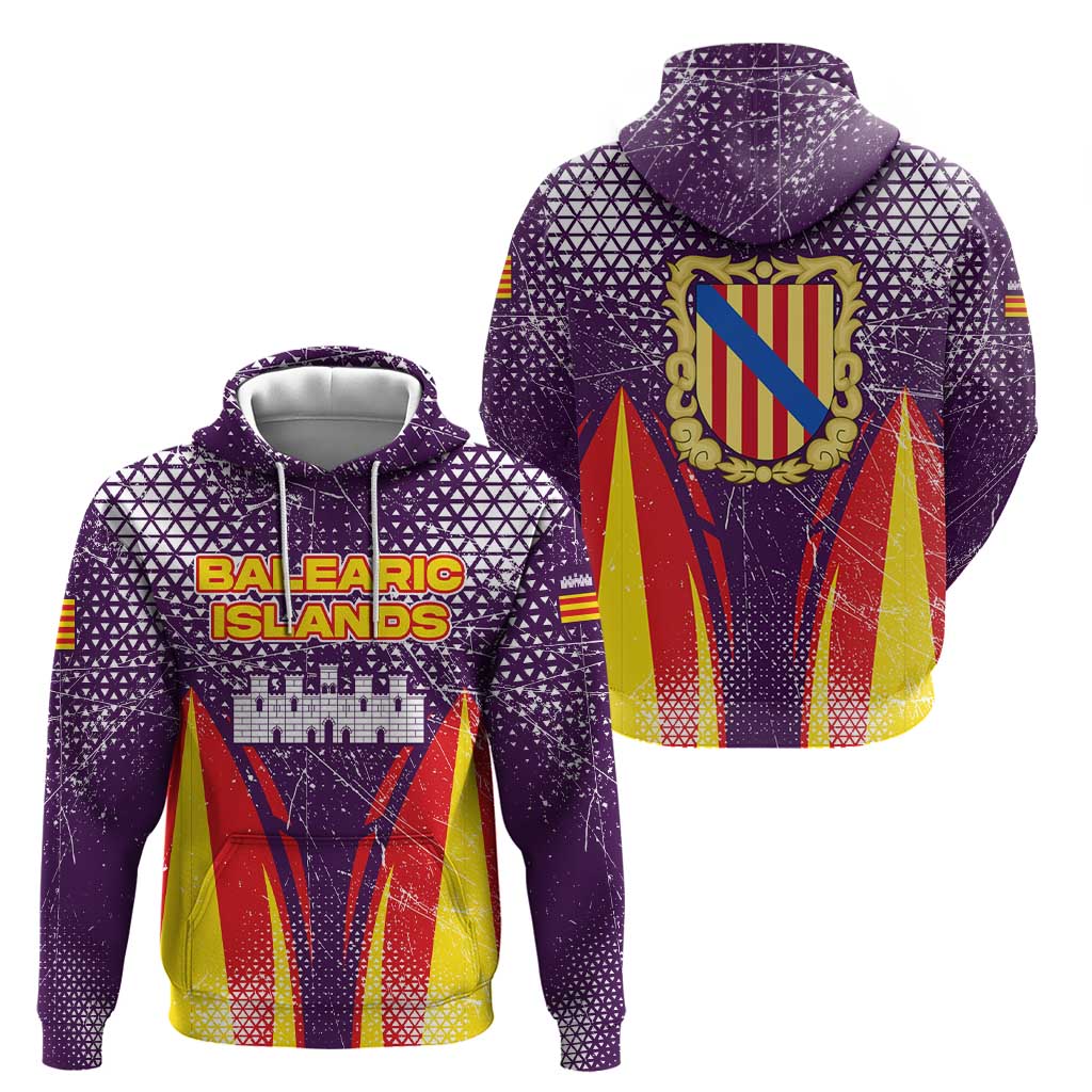 Balearic Islands Flag Hoodie Autonomous Community of Spain - Wonder Print Shop