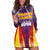 Balearic Islands Flag Hoodie Dress Autonomous Community of Spain - Wonder Print Shop