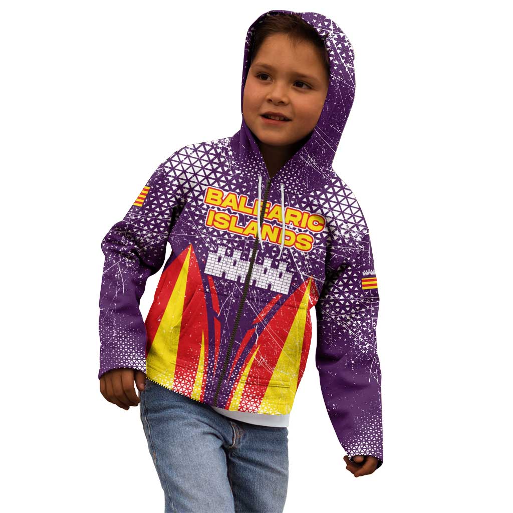 Balearic Islands Flag Kid Hoodie Autonomous Community of Spain - Wonder Print Shop