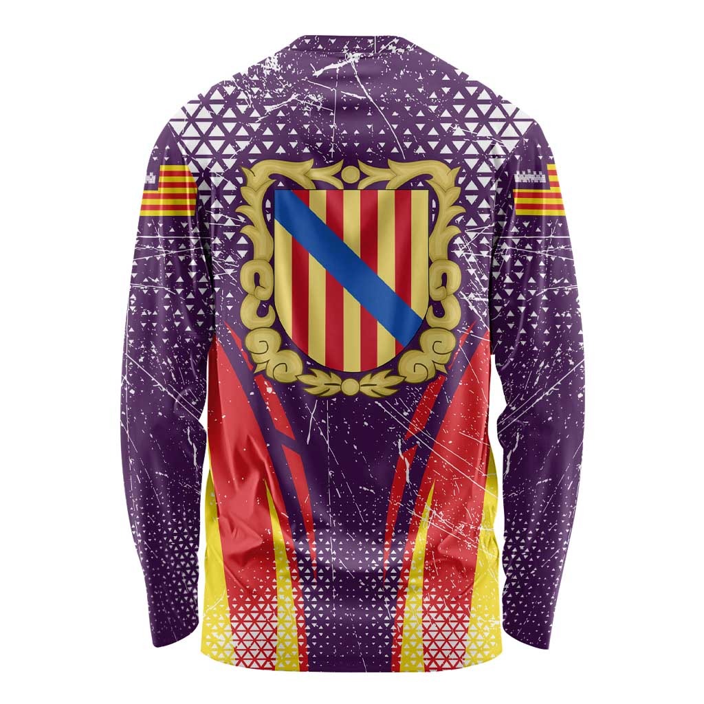 Balearic Islands Flag Long Sleeve Shirt Autonomous Community of Spain - Wonder Print Shop