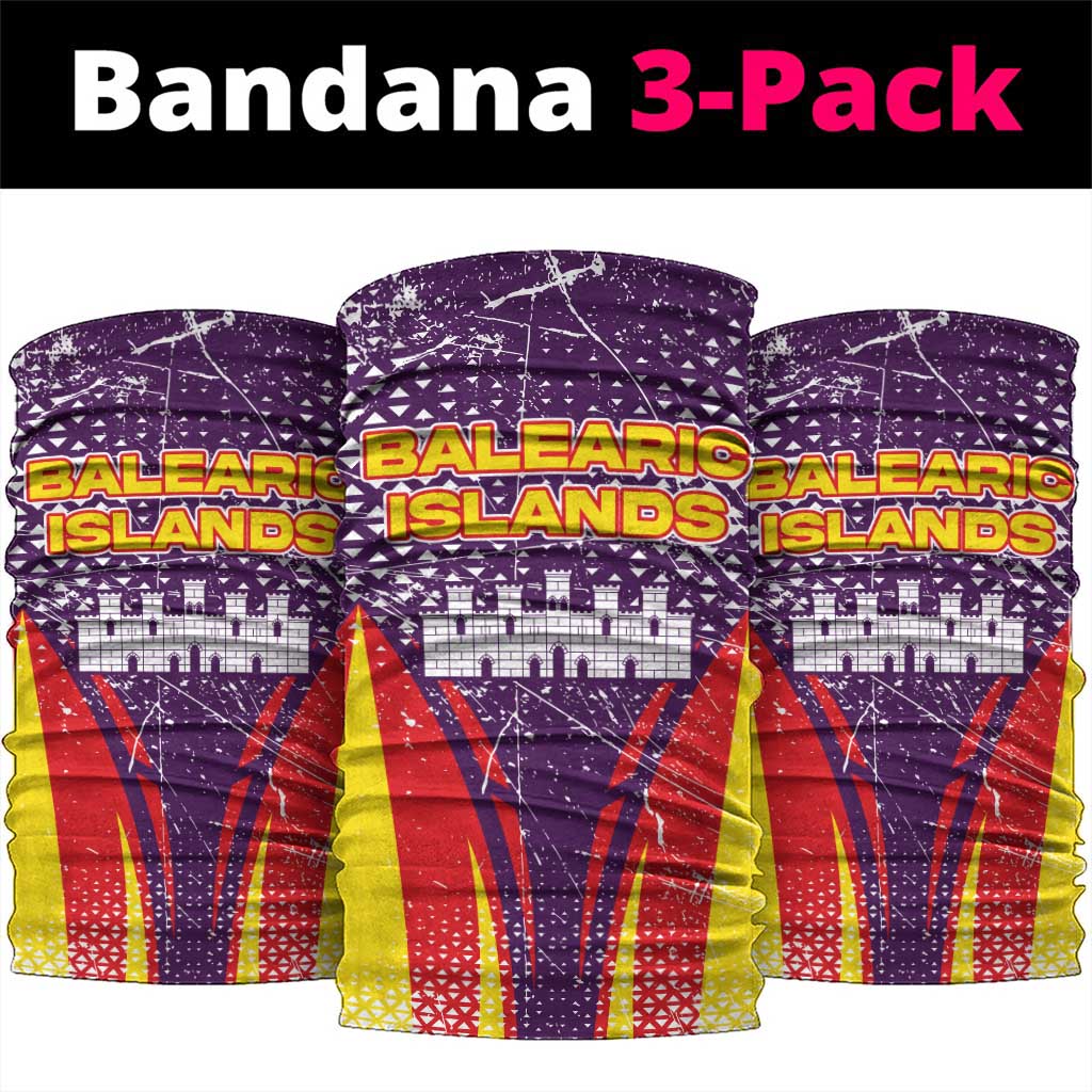 Balearic Islands Flag Neck Gaiter Autonomous Community of Spain - Wonder Print Shop