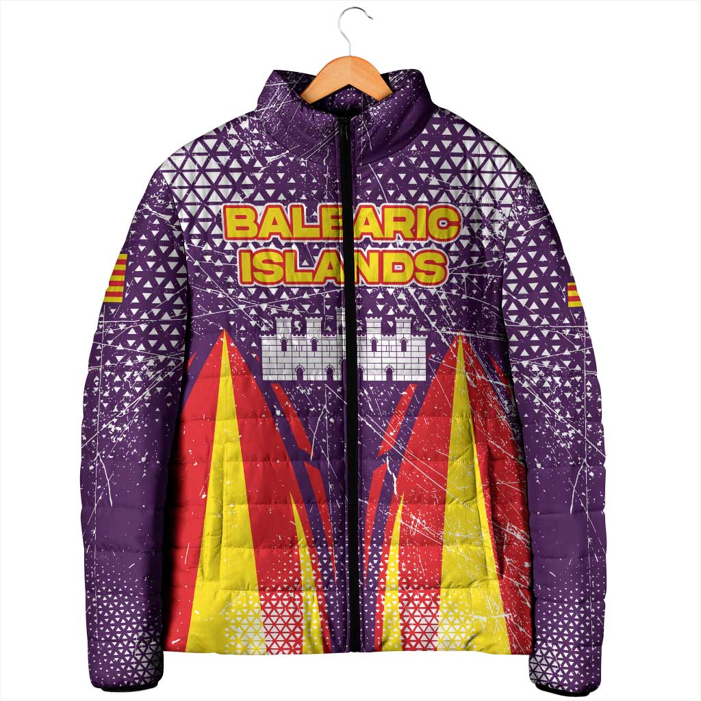 Balearic Islands Flag Padded Jacket Autonomous Community of Spain - Wonder Print Shop