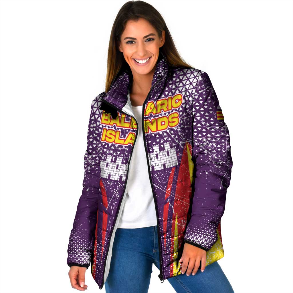 Balearic Islands Flag Padded Jacket Autonomous Community of Spain - Wonder Print Shop