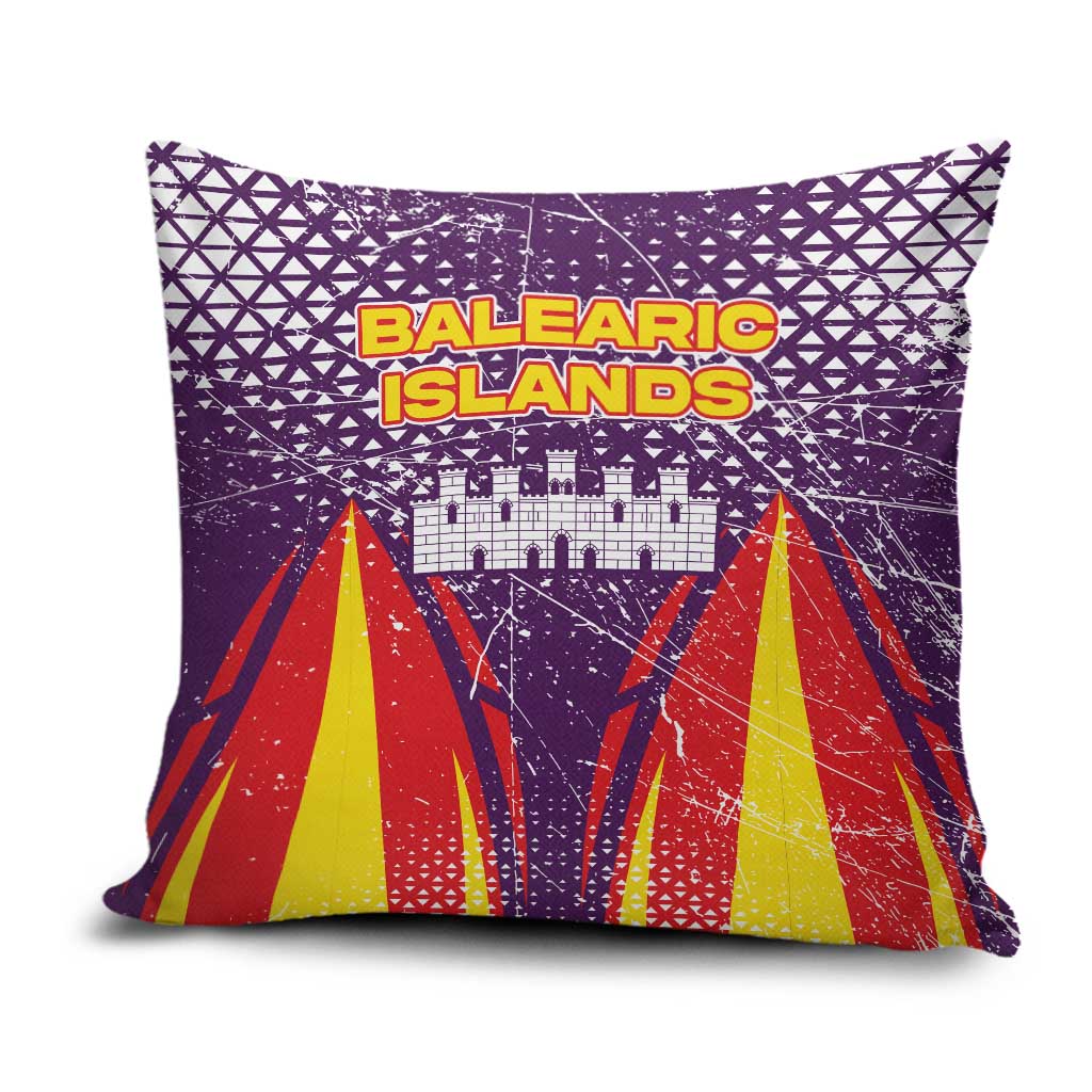 Balearic Islands Flag Pillow Cover Autonomous Community of Spain - Wonder Print Shop