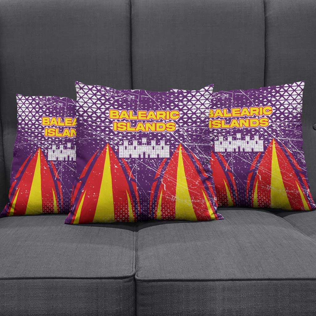 Balearic Islands Flag Pillow Cover Autonomous Community of Spain - Wonder Print Shop