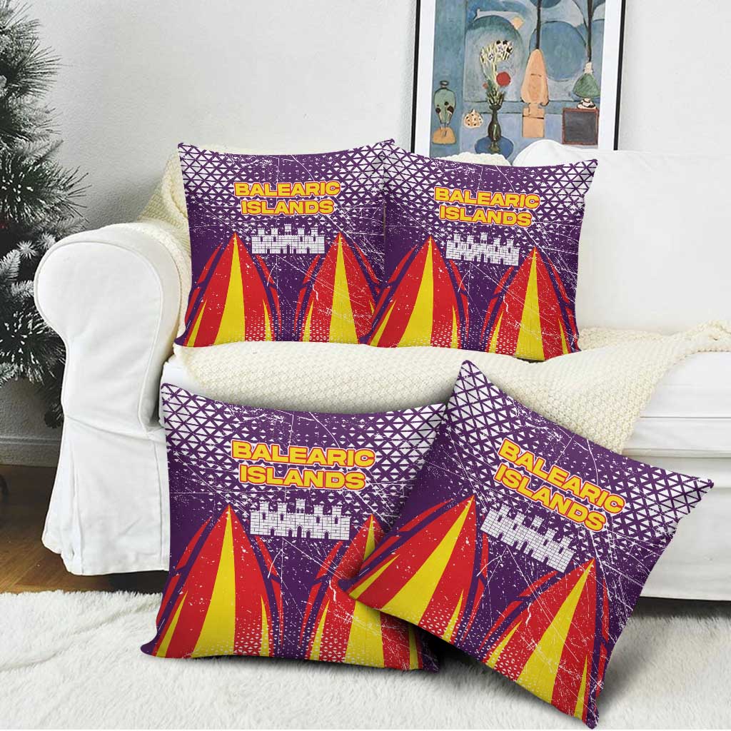Balearic Islands Flag Pillow Cover Autonomous Community of Spain - Wonder Print Shop