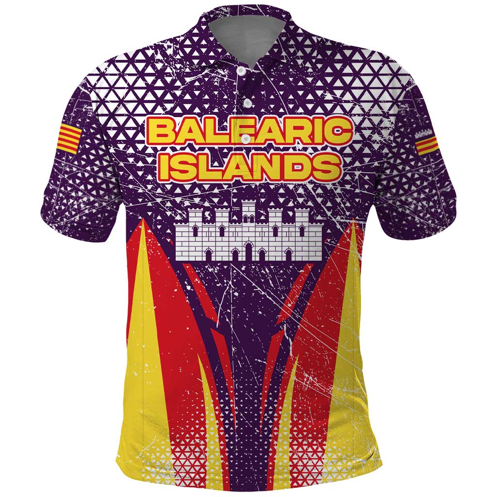 Balearic Islands Flag Polo Shirt Autonomous Community of Spain - Wonder Print Shop