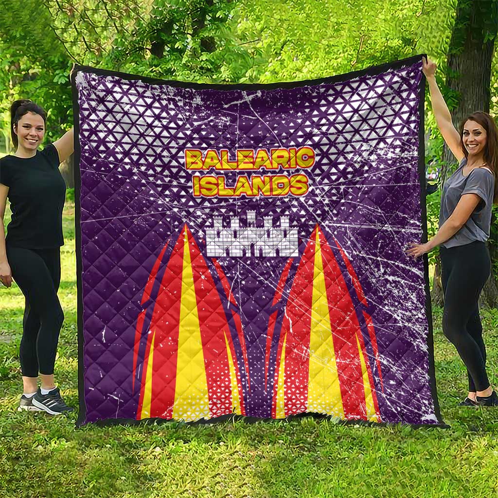 Balearic Islands Flag Quilt Autonomous Community of Spain - Wonder Print Shop